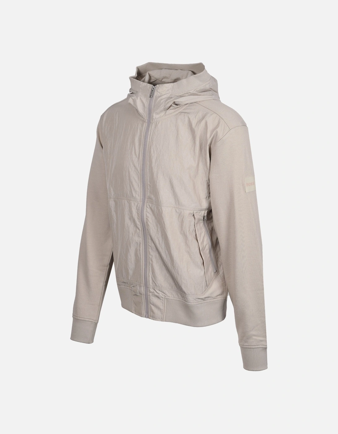 Boss Orange ZE_PROTECTIVE HOODED FULL ZIP LIGHT BEIGE