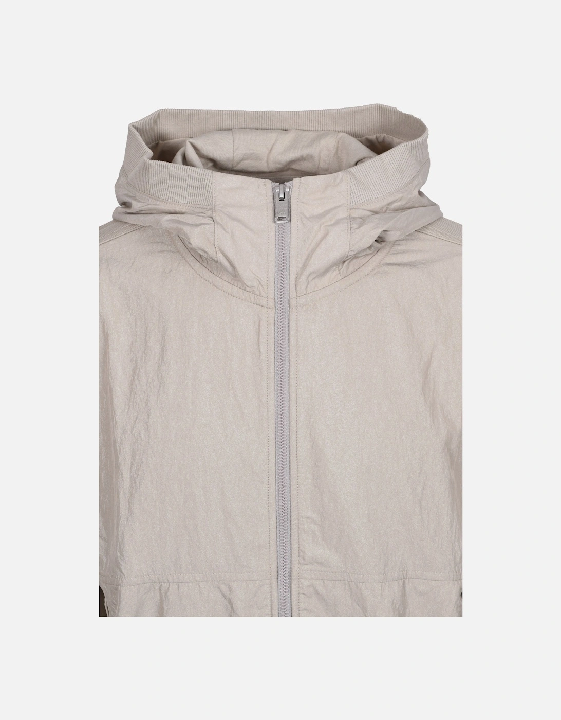 Boss Orange ZE_PROTECTIVE HOODED FULL ZIP LIGHT BEIGE