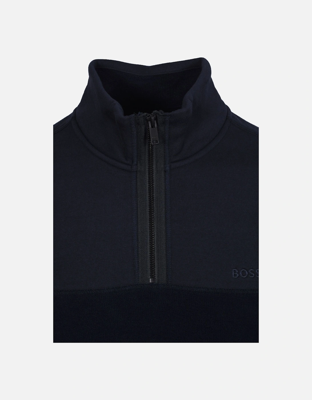Boss Orange ZE_WINTERBRUSH HALF ZIP DARK BLUE