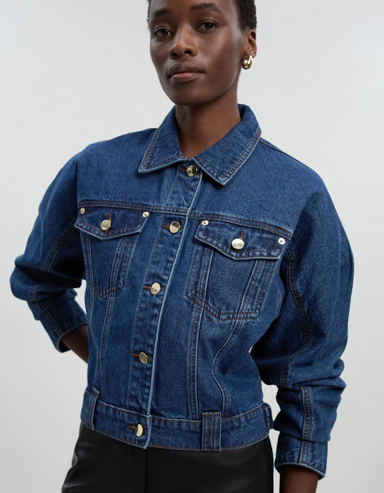 Denim Cropped Jacket