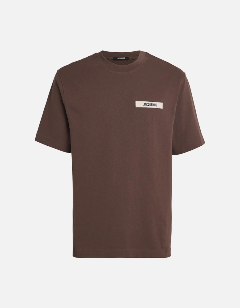 The Gros Grain Logo T Shirt Brown