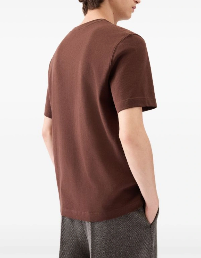 The Gros Grain Logo T Shirt Brown
