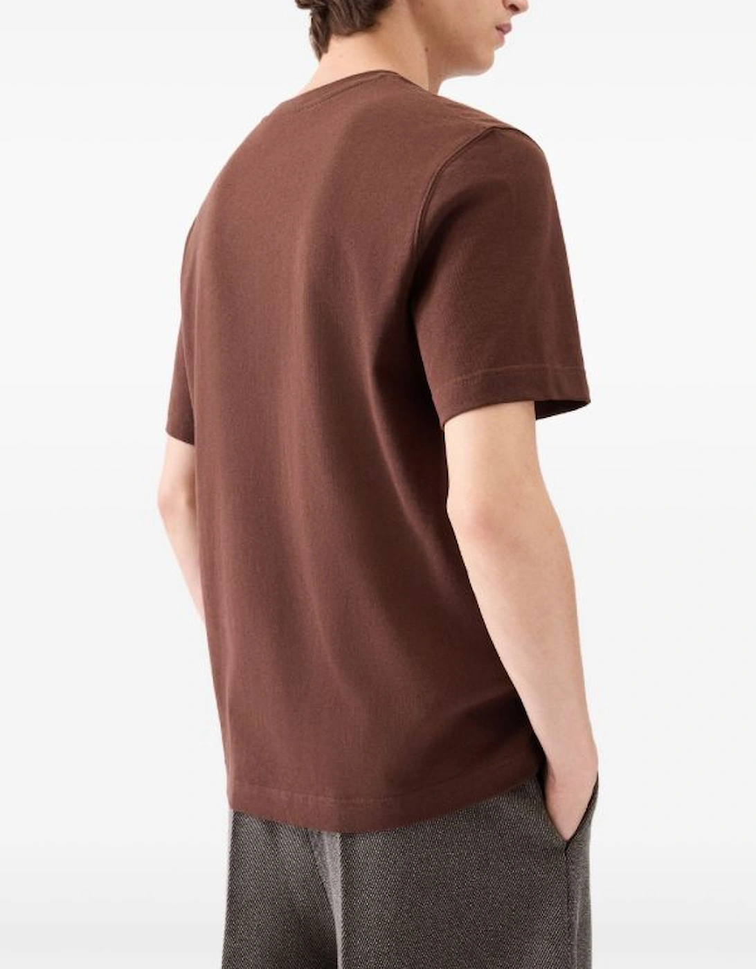 The Gros Grain Logo T Shirt Brown