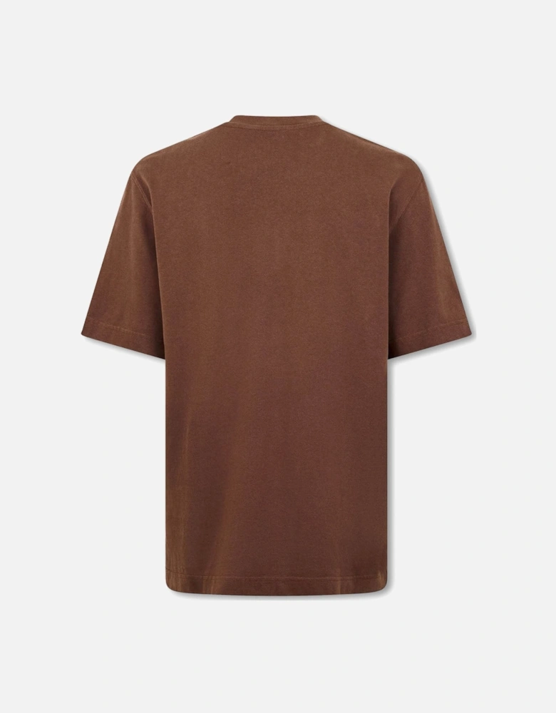 Men's Brown Gros Grain Patch Logo T-Shirt