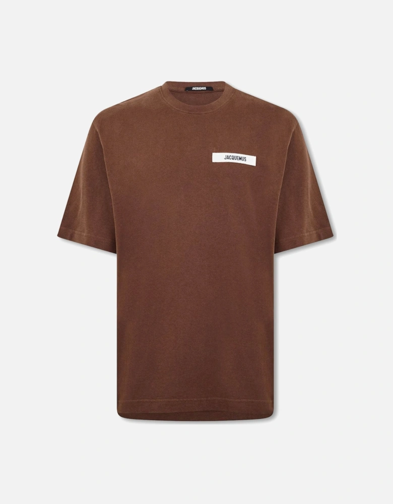 Men's Brown Gros Grain Patch Logo T-Shirt
