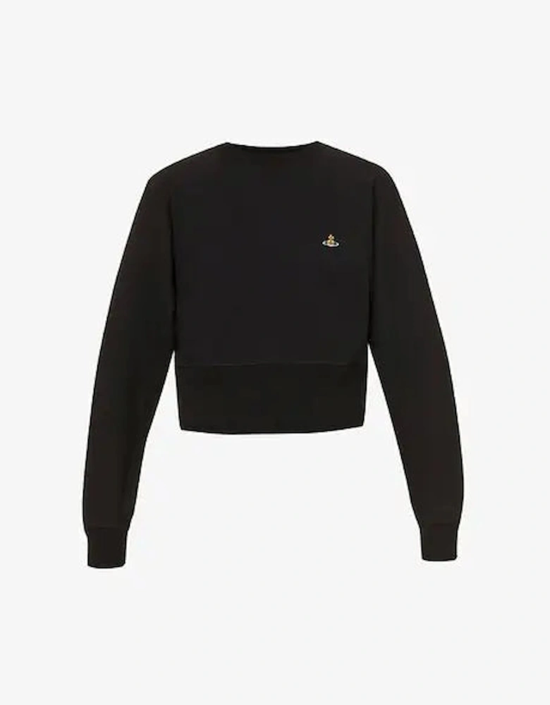 Women's Black Athletic Raglan Sweatshirt