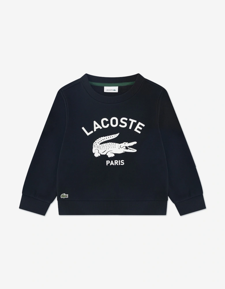 Boys Soft Branding Tracksuit in Black