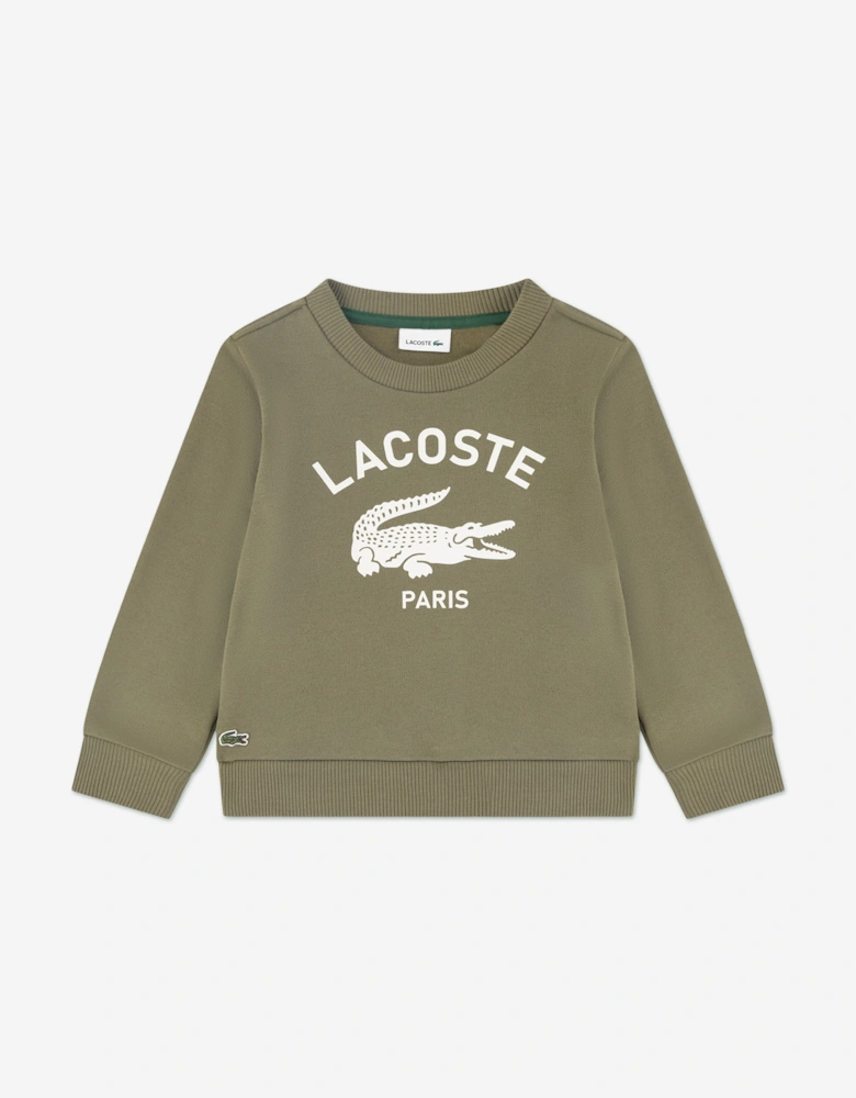 Boys Soft Branding Tracksuit in Green