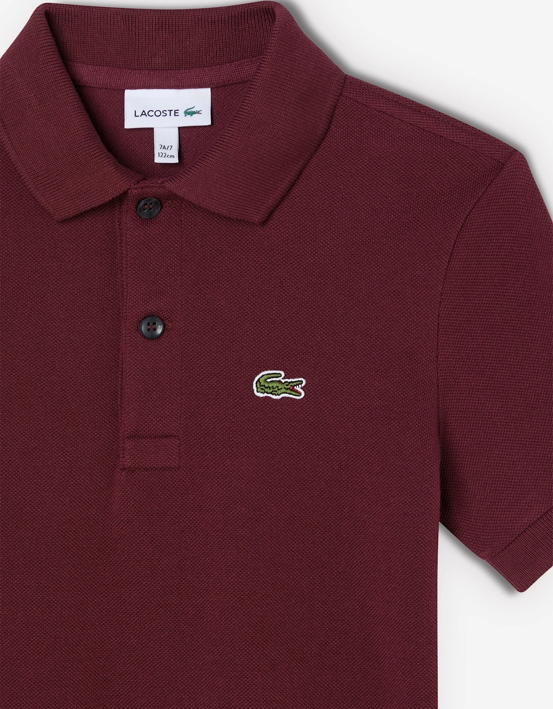 Boys Pique Polo Shirt in Red