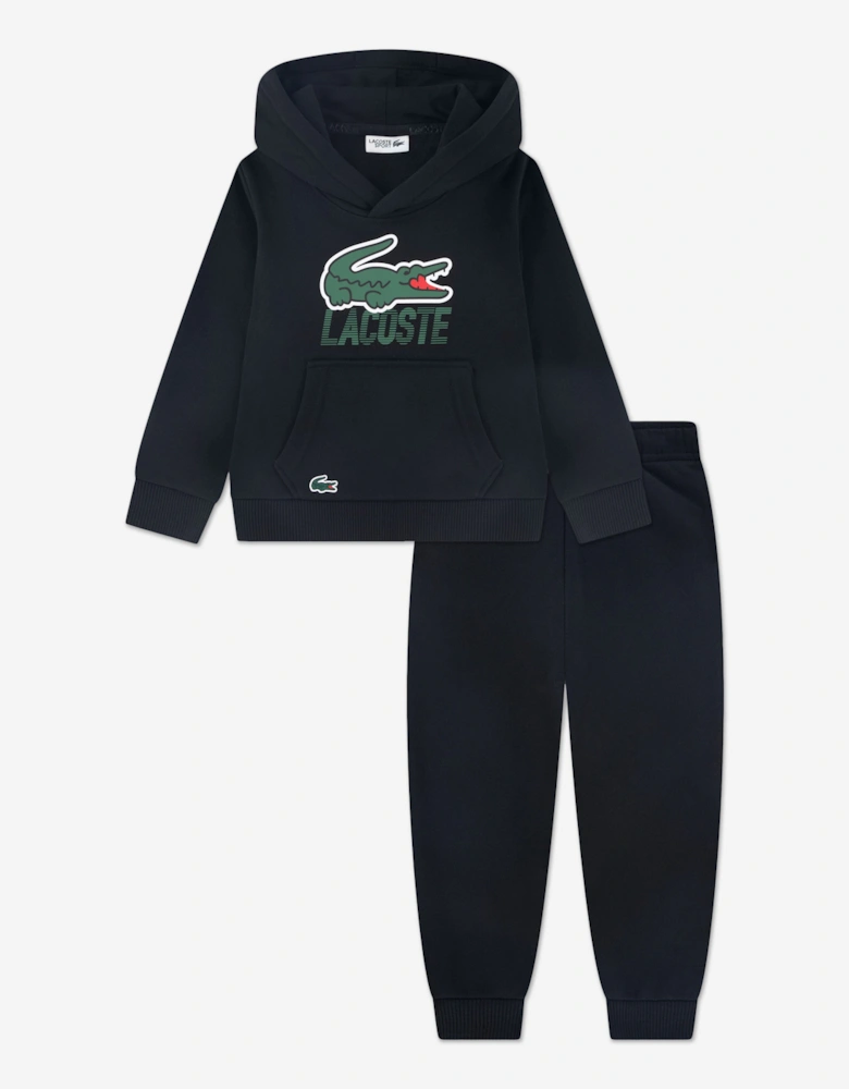 Boys Logo Tracksuit in Black