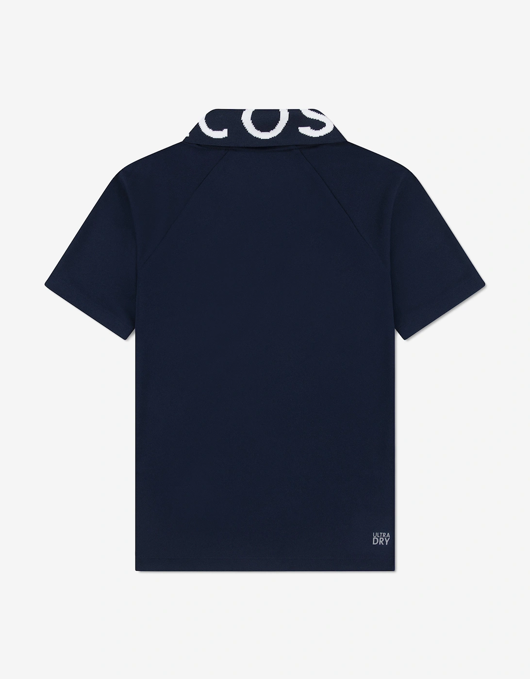 Boys Sport Jacquard Polo Shirt in Navy