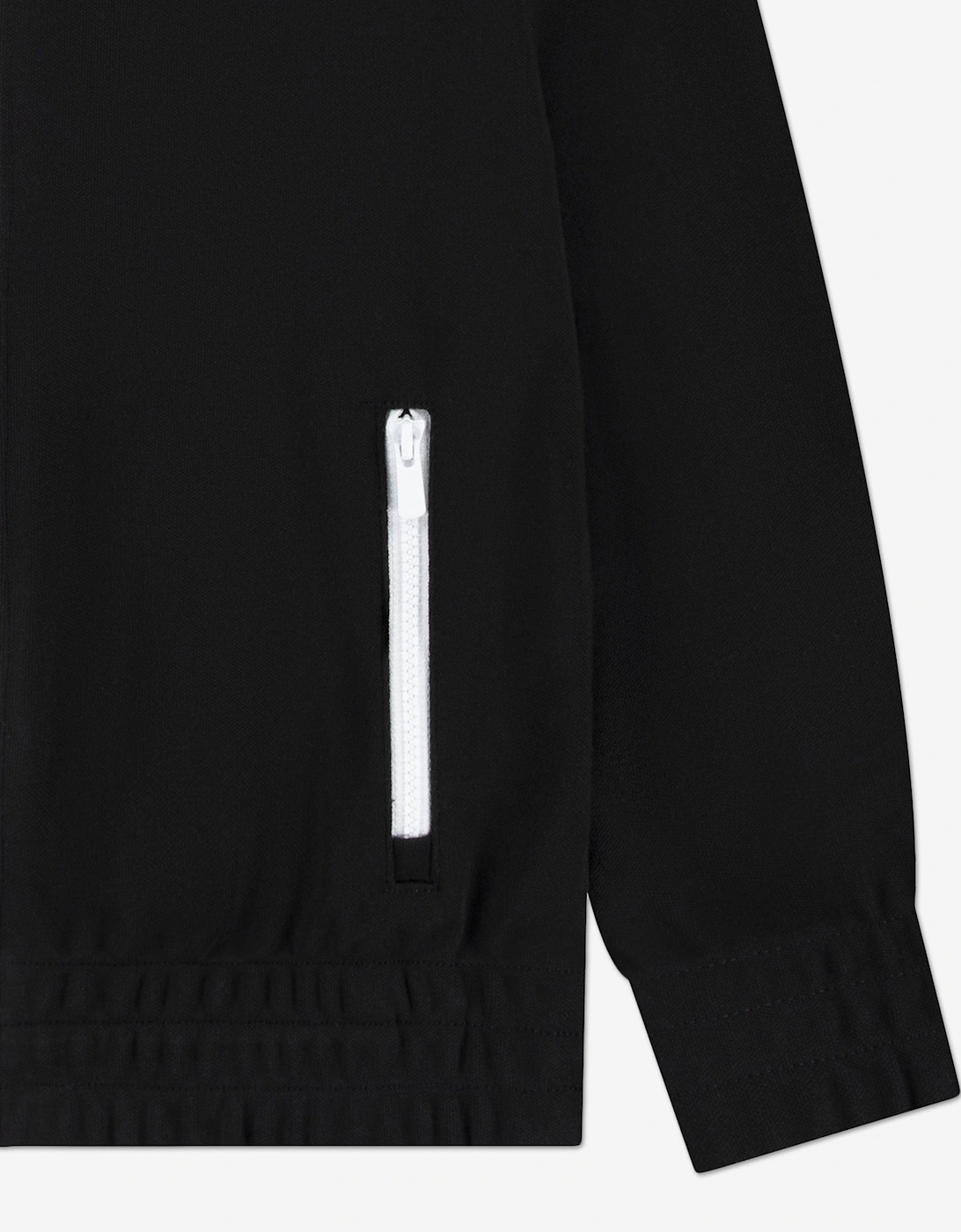 Boys Contrast Seam Track Jacket in Black