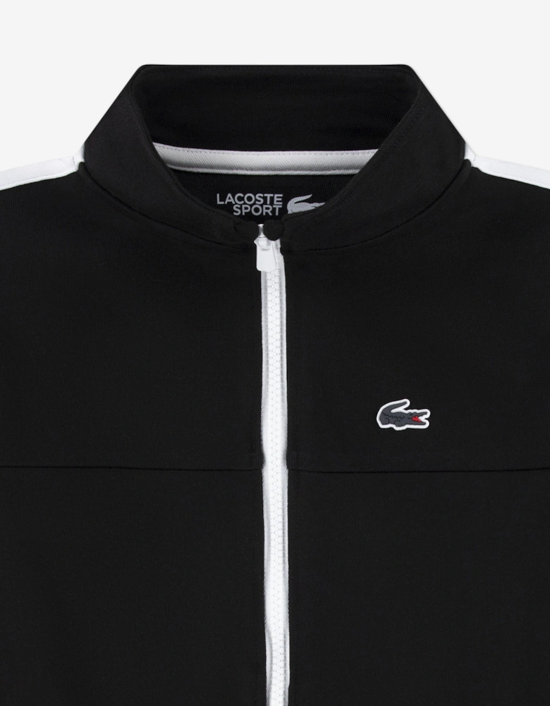 Boys Contrast Seam Track Jacket in Black