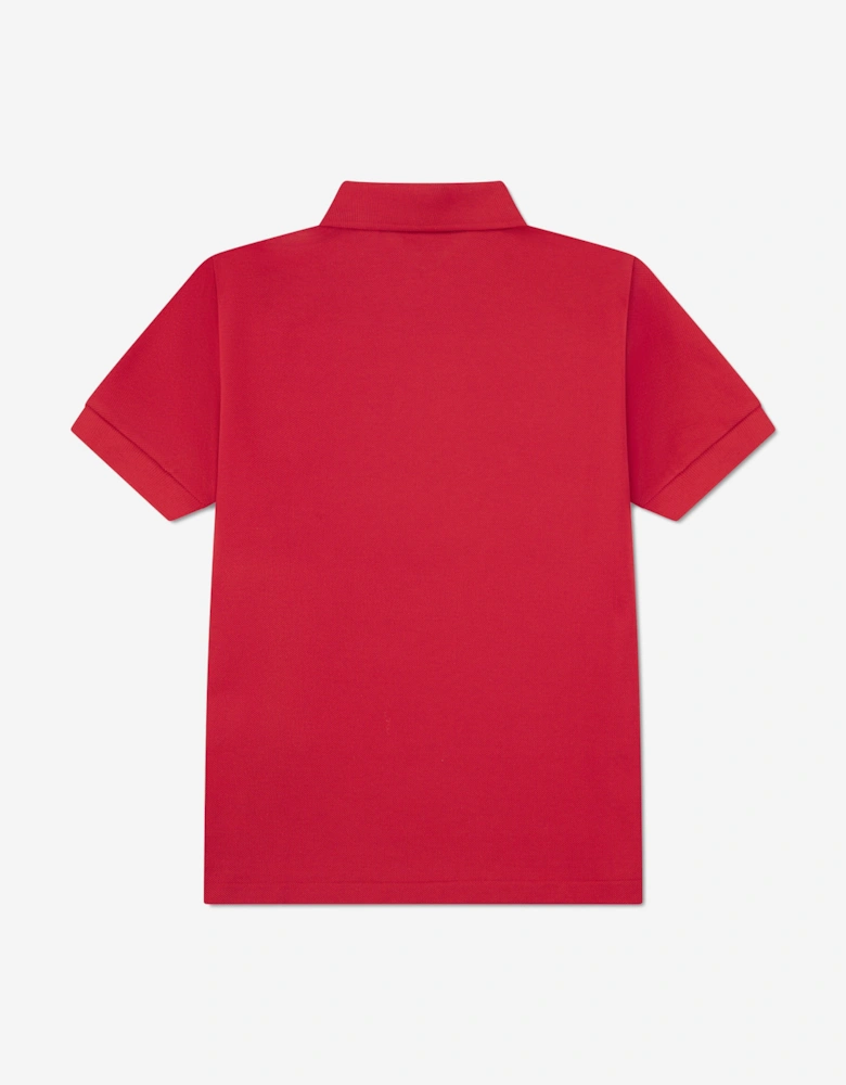 Boys Petit Pique Polo Shirt in Red