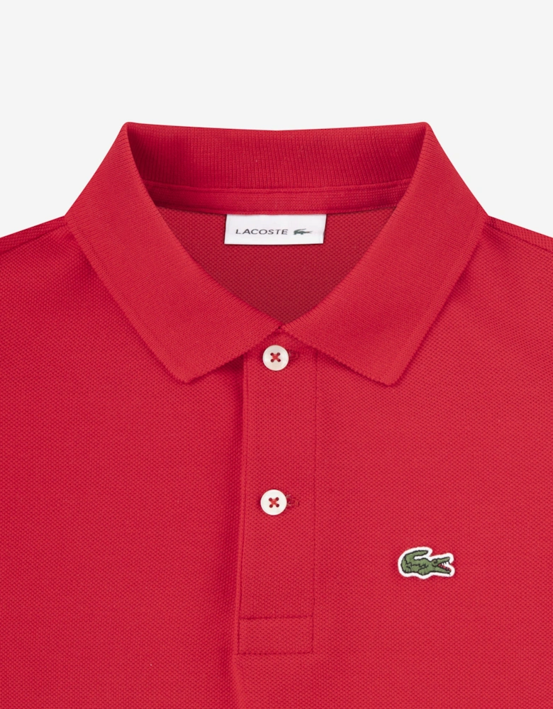 Boys Petit Pique Polo Shirt in Red