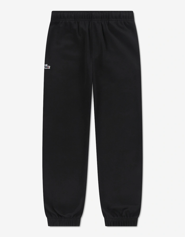 Boys Contrast Seam Track Pants in Black