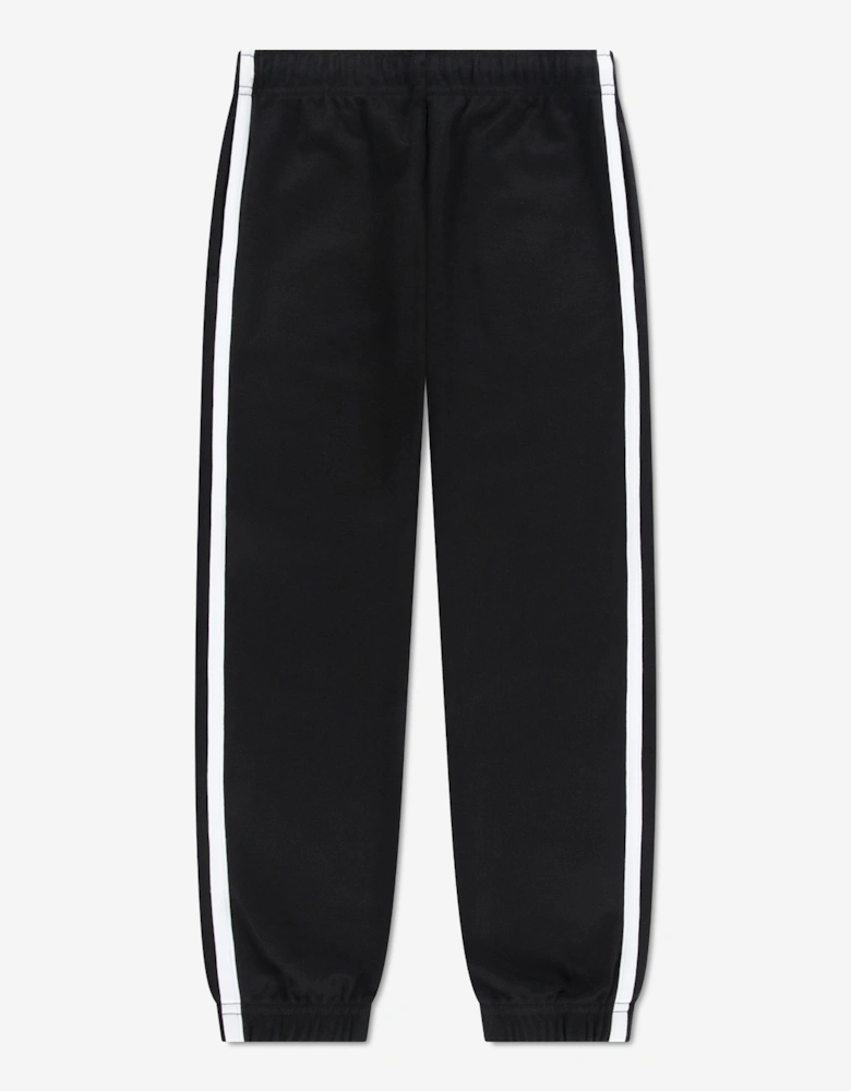 Boys Contrast Seam Track Pants in Black