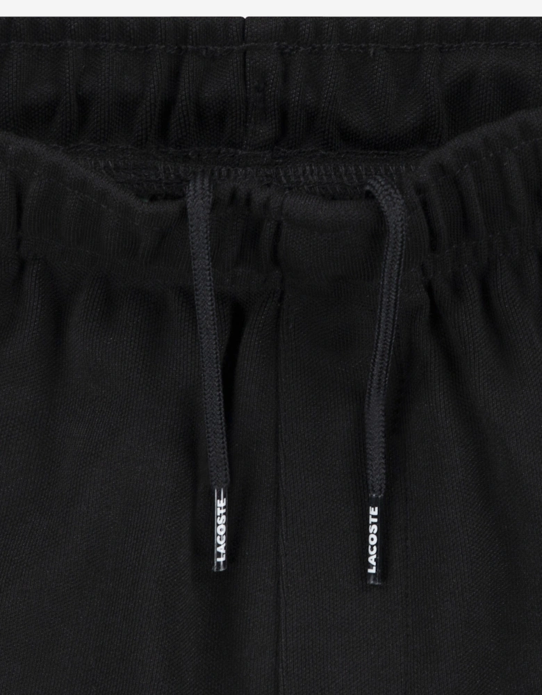 Boys Contrast Seam Track Pants in Black