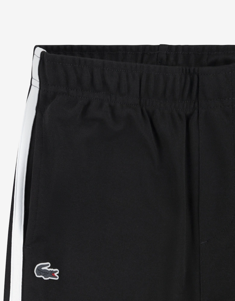 Boys Contrast Seam Track Pants in Black