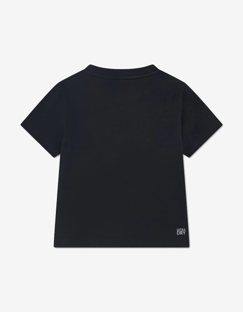 Boys Logo Sprayed Word T-Shirt in Black