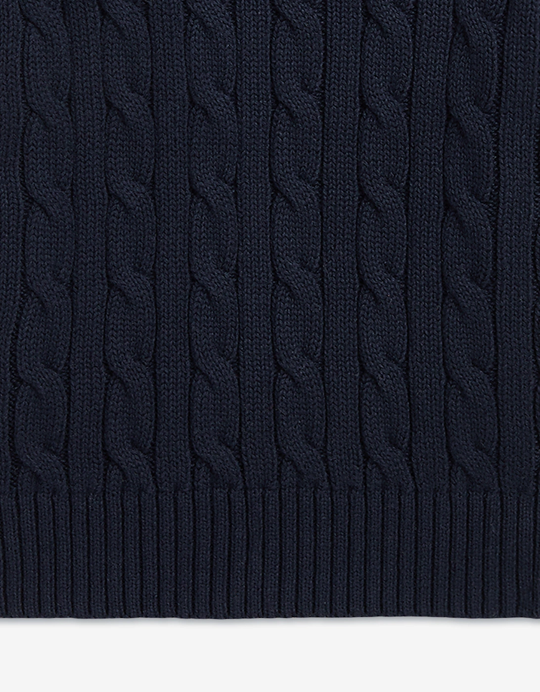 Girls Cable Knit Pullover in Navy