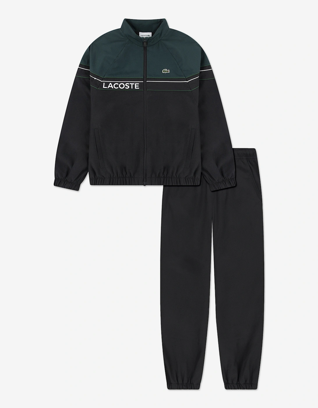 Boys Colourblock Tracksuit in Black, 8 of 7