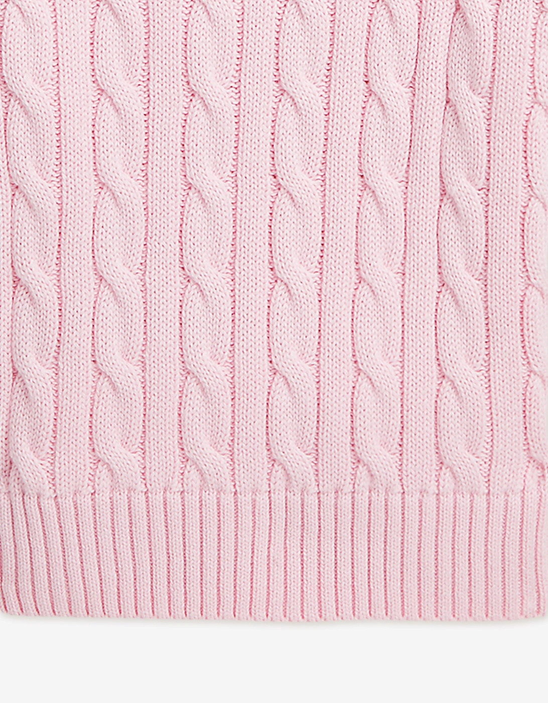 Girls Cable Knit Pullover in Pink