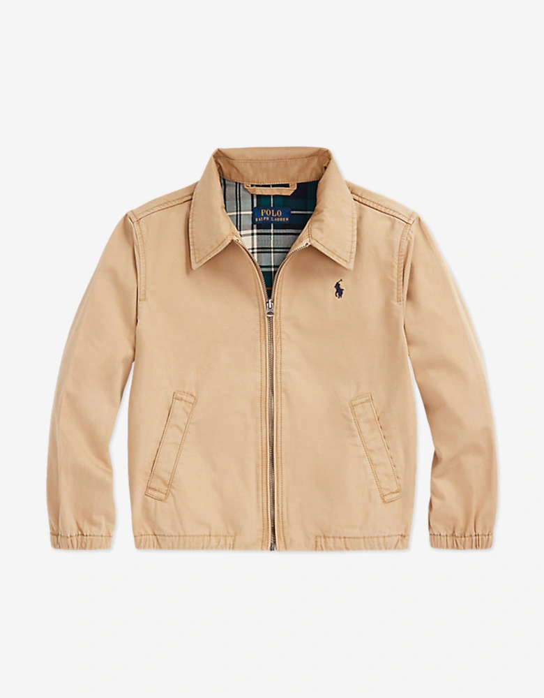 Boys Bayport Cotton Jacket in Beige