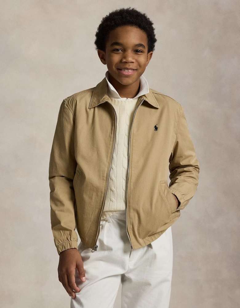 Boys Bayport Cotton Jacket in Beige