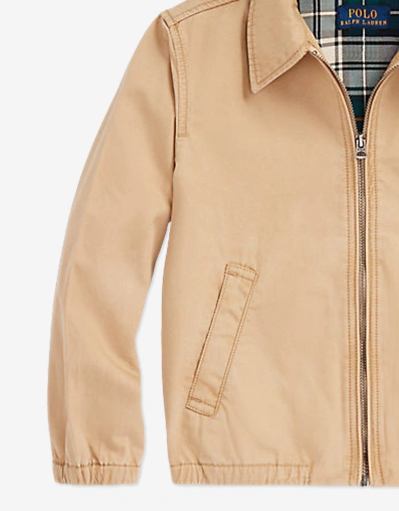 Boys Bayport Cotton Jacket in Beige