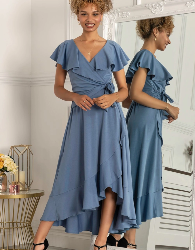 Priya Frill Dipped Hem Dress