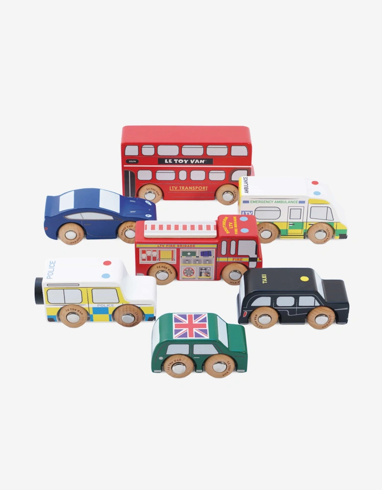 London Toy Car Set-7 Piece (10 x 3 x 5cm)