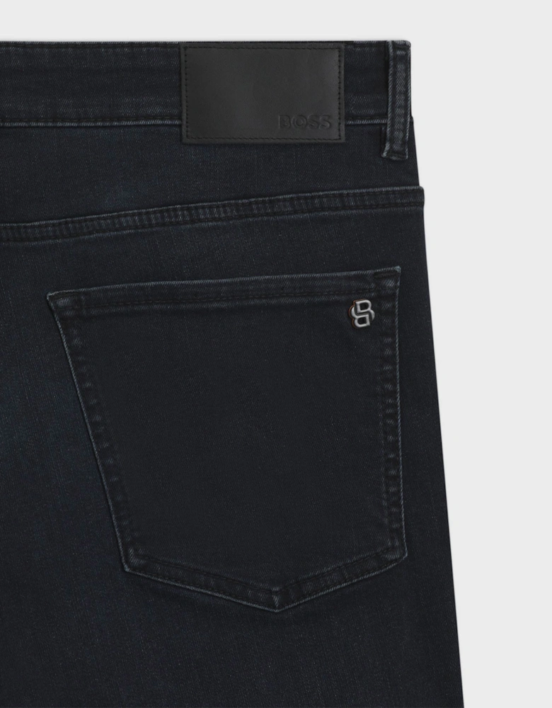 BOSS Orange Delaware Slim-Fit Jeans in Blue-Black Soft-Motion Denim  - Dark Blue 405