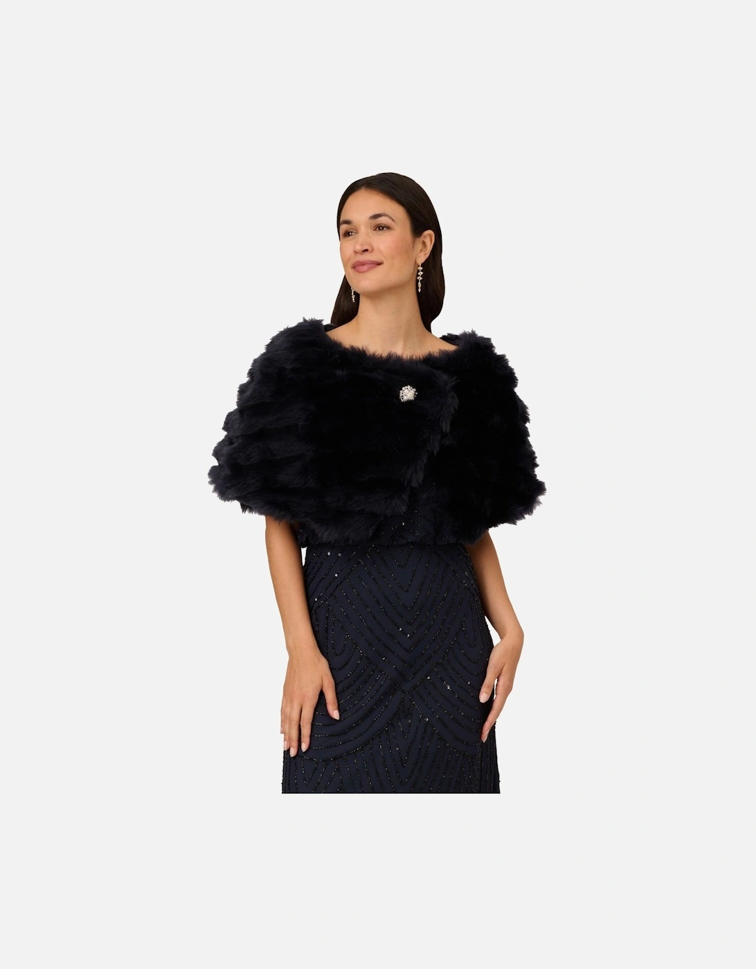 Faux Fur Brooch Coverup, 2 of 1