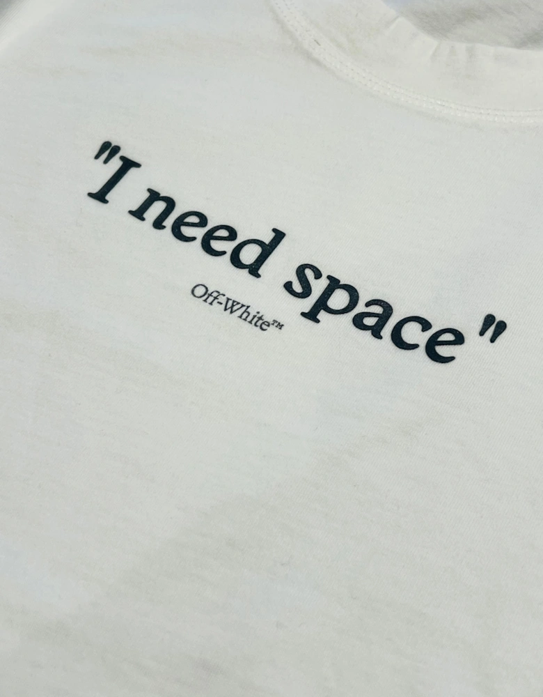 Thick Need Space Crop Tee White