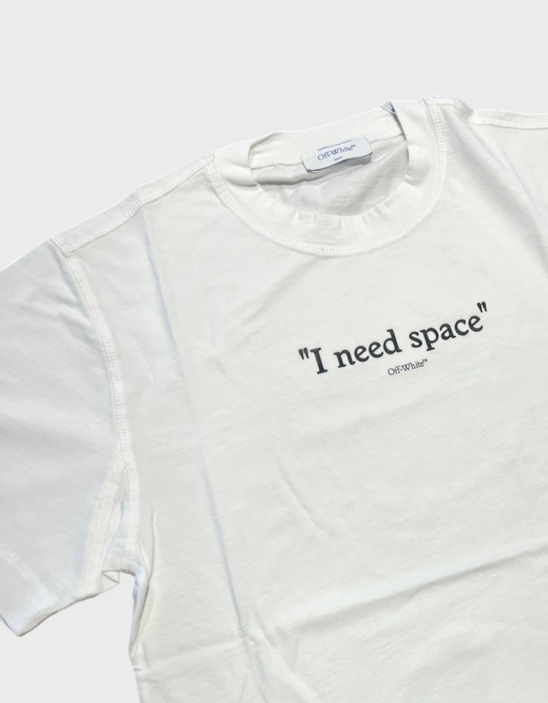 Thick Need Space Crop Tee White