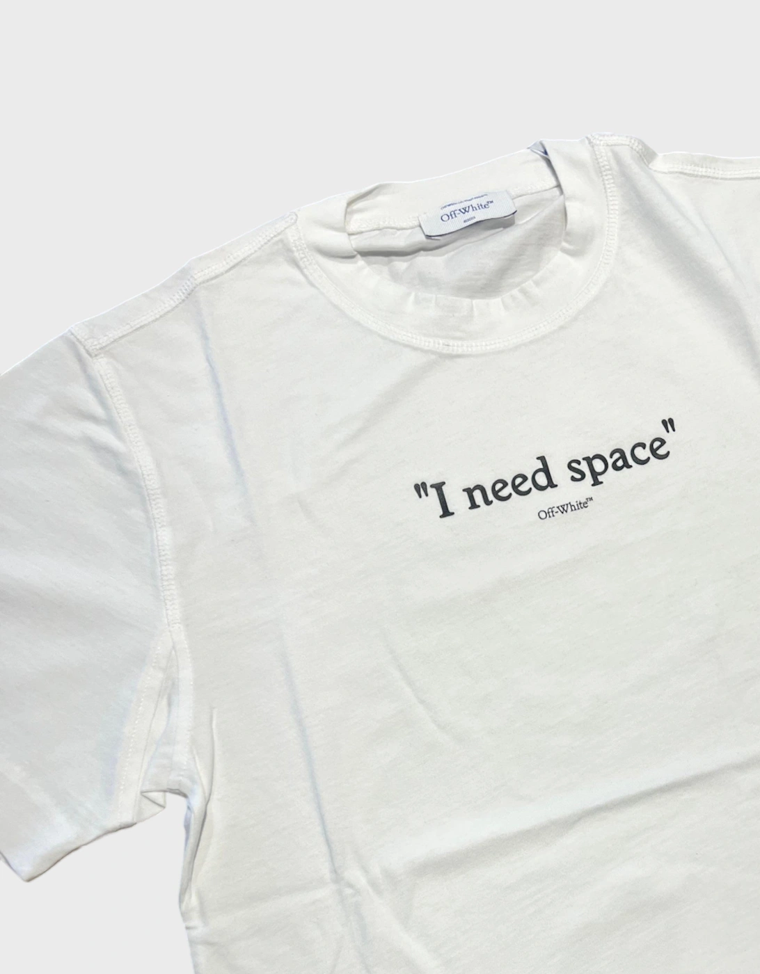 Thick Need Space Crop Tee White