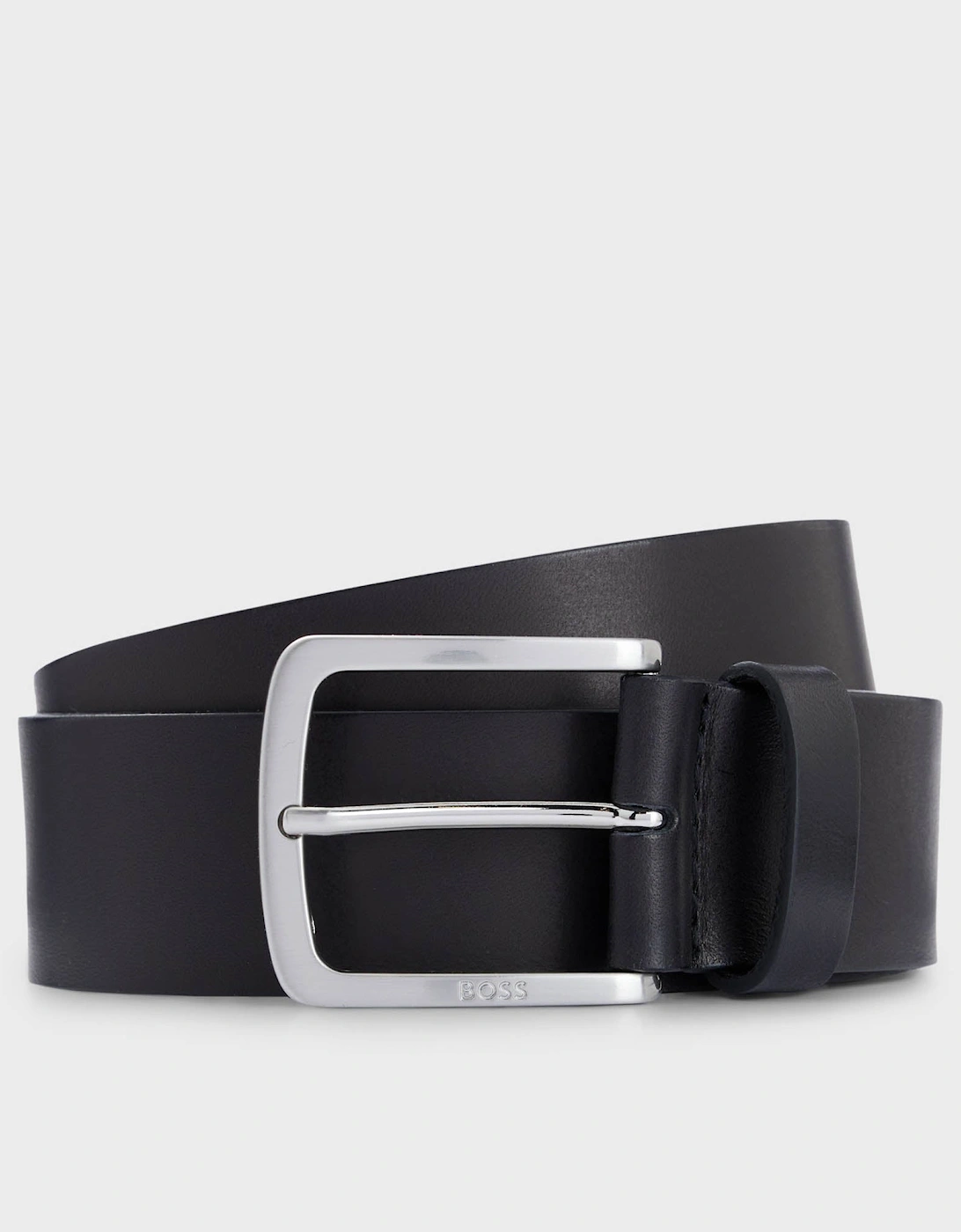 Hugo Boss Men's Black Boss Orange Jor-V Italian-Leather Belt With Logo-Engraved Buckle - 001 - Size: W38