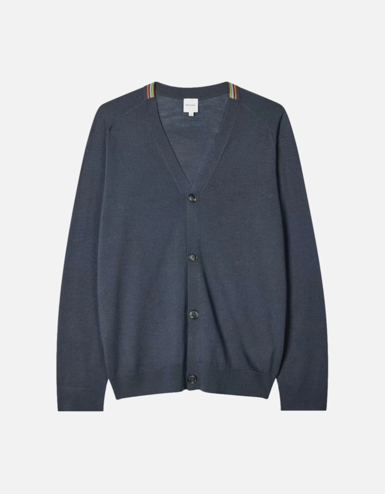 Button Through Cardigan 76 Slate