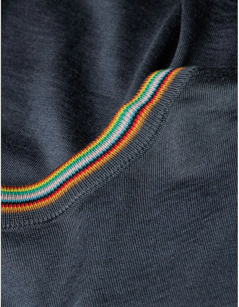 Button Through Cardigan 76 Slate