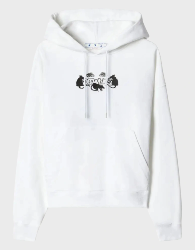 Cat Skate Hoodie White