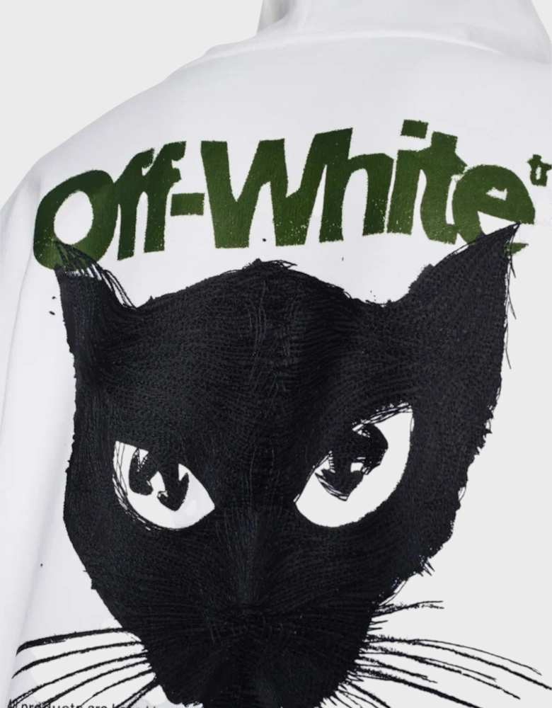 Cat Skate Hoodie White