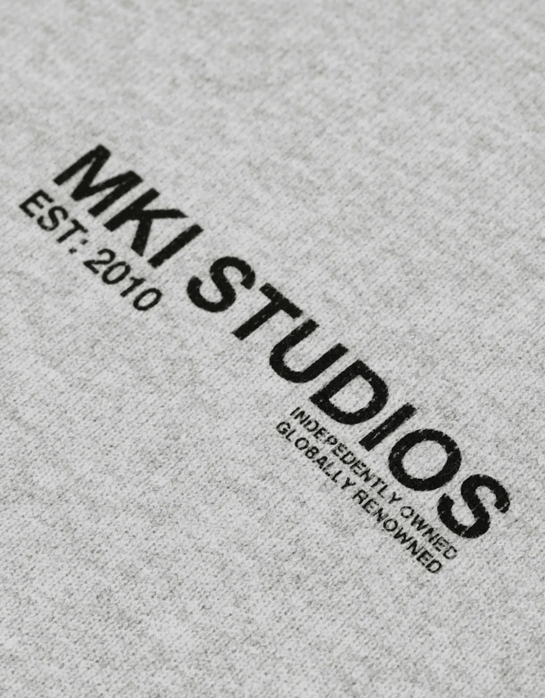 Oversized Abstract Crewneck Sweatshirt