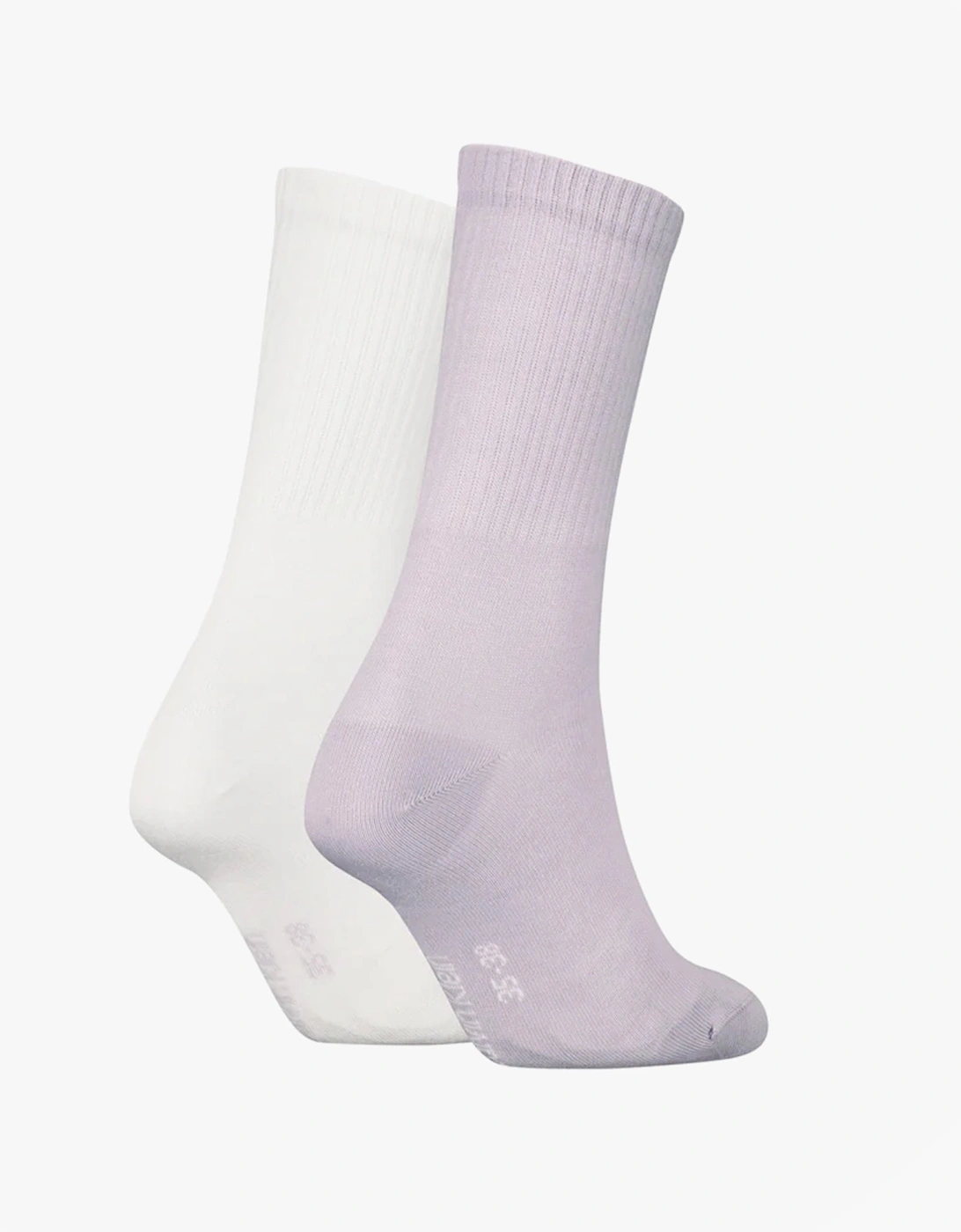 2 Pack Logo Trainer Womens Crew Socks Lilac