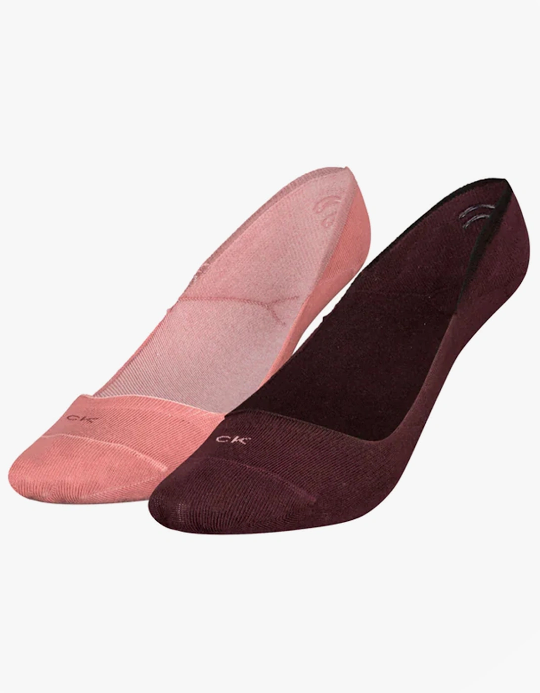 2 Pack Womens Invisible Socks Pink Combo, 4 of 3