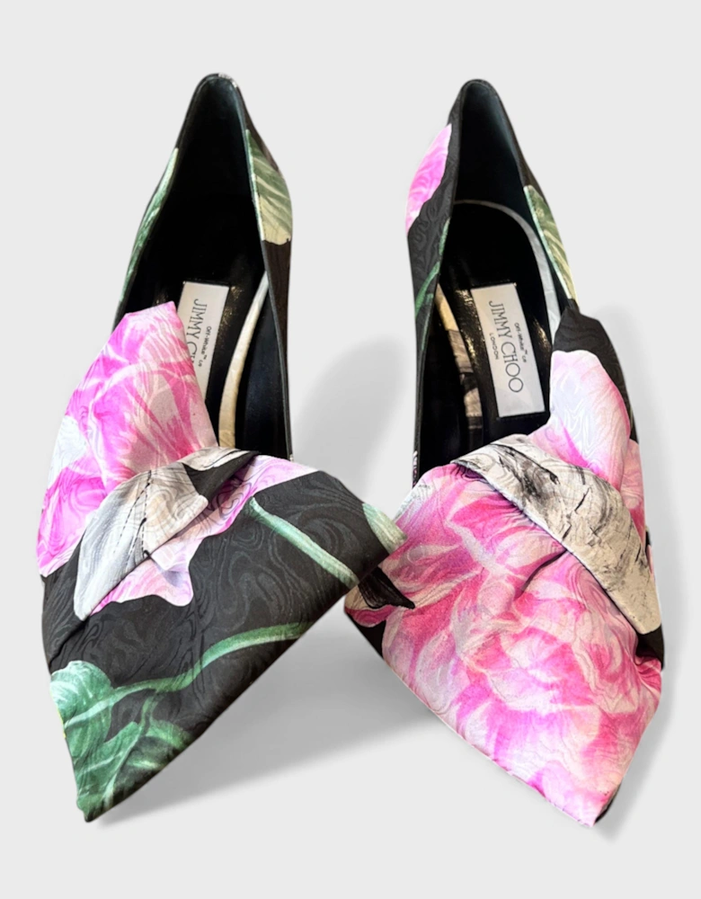 x Jimmy Choo Mary Bow Pump Floral Multi