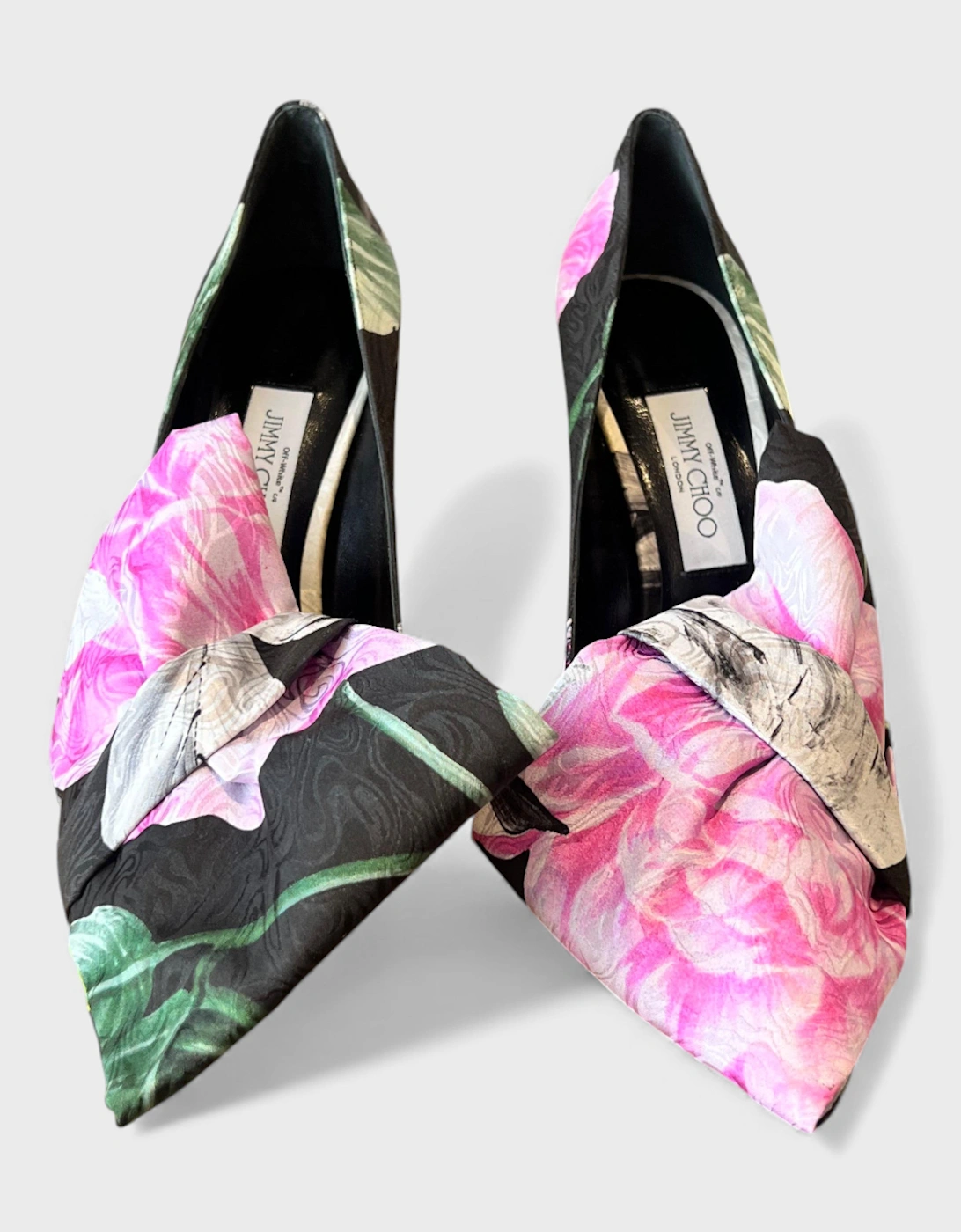 x Jimmy Choo Mary Bow Pump Floral Multi
