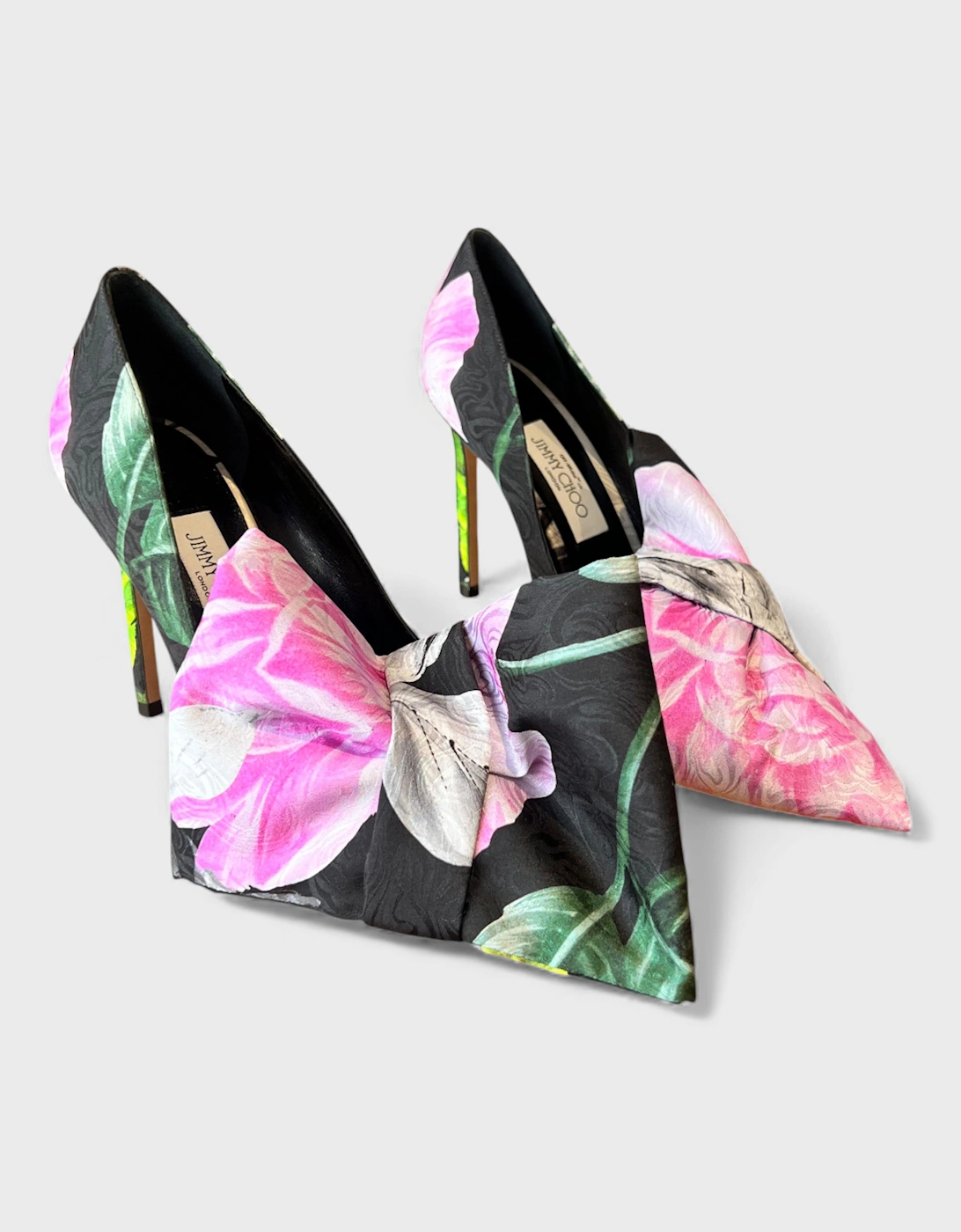 x Jimmy Choo Mary Bow Pump Floral Multi