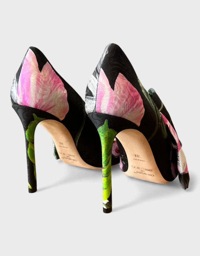 x Jimmy Choo Mary Bow Pump Floral Multi