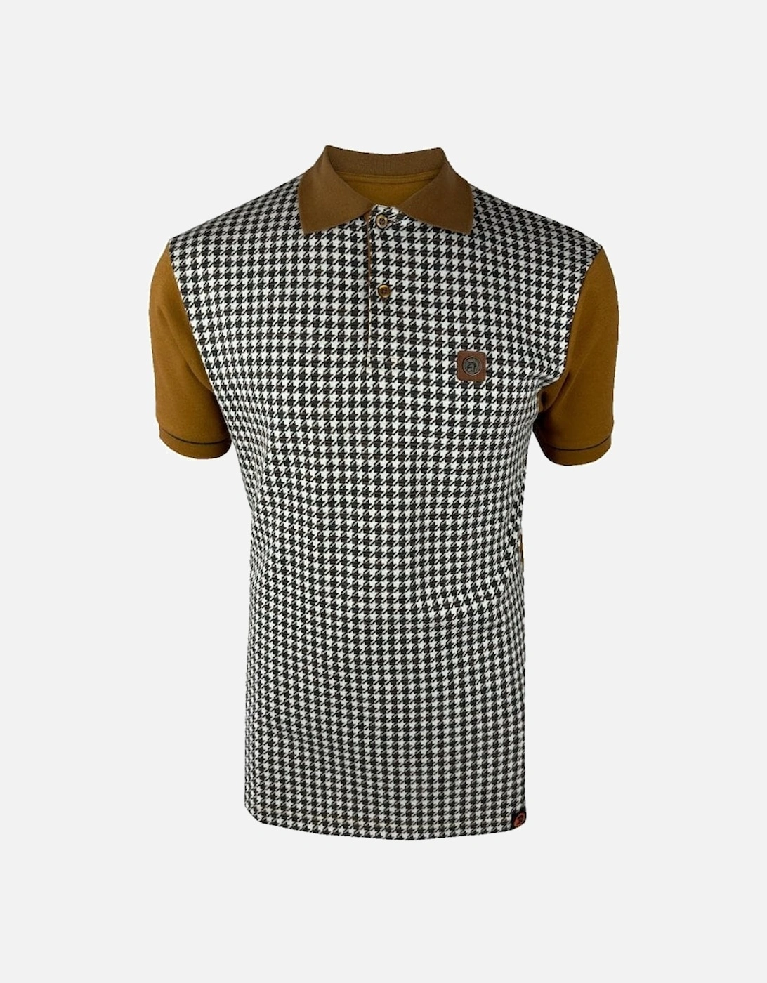 Houndstooth Panel Polo TR/9020  - Tan, 4 of 3